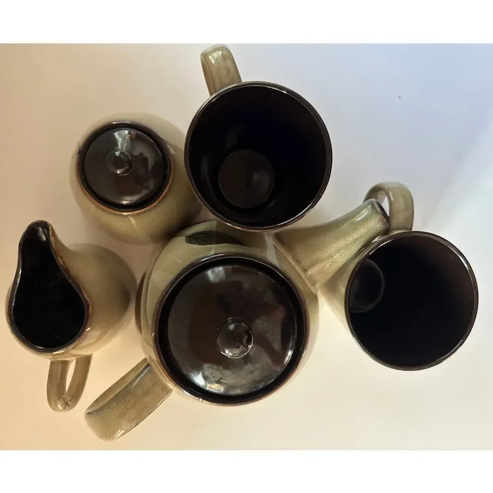 Ireland's Irish Tara pottery Tea Set- tea pot, jug, sugar bowl and two cups